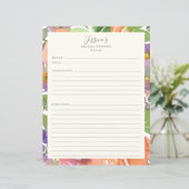 ミニマリスト水カラーフローラブライダルシャワーレシピ (スタンド正面)