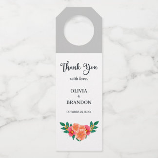 ミニマリスト水カラーフローラ緑結婚園 ボトルネックタグ