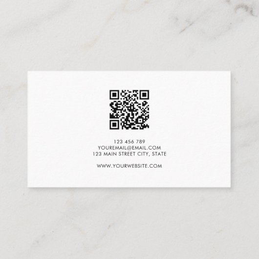 ミニマリスト水カラーフローラ 名刺 (裏面)