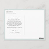 ミニマリスト水カラーユーカリ葉スサンキュー ポストカード (裏面)