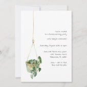 ミニマリスト水カラー引っ越し祝いパーティーパーティー 招待状 (正面)