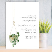 ミニマリスト水カラー引っ越し祝いパーティーパーティー 招待状