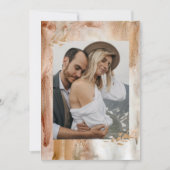 ミニマリスト水カラー抽象芸術結婚写真 招待状 (正面)