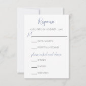 ミニマリスト水仙ウェディングRSVPカード 出欠カード (正面)
