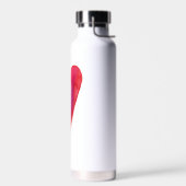 ミニマリスト水彩ハート ウォーターボトル (左面)