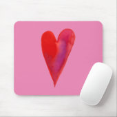 ミニマリスト水彩ハート マウスパッド (マウス)