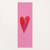 ミニマリスト水彩ハート ヨガマット (正面)