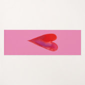 ミニマリスト水彩ハート ヨガマット (正面(横))