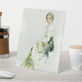 ミニマリスト水彩ポートレート 台座サイン (インサイチュ)