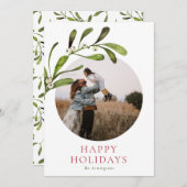 ミニマリスト水彩ミスタントー写真 シーズンカード (正面/裏面)