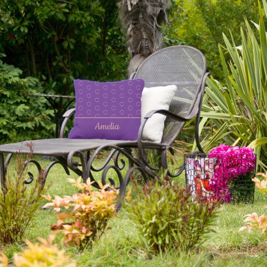 ミニマリスト水彩円パープル装飾用クッション クッション