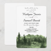 ミニマリスト水彩松山 招待状 (正面/裏面)