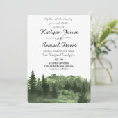 ミニマリスト水彩松山 招待状 (スタンド正面)