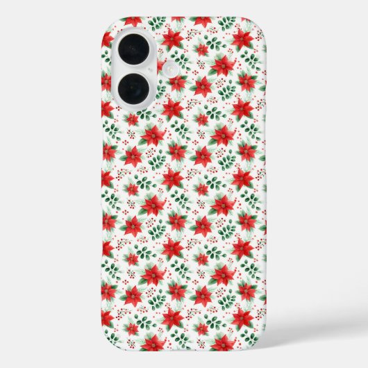 ミニマリスト水彩植物植物眼科ポインセチア Case-Mate iPhoneケース (裏面)