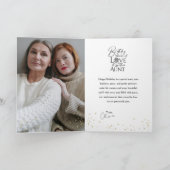 ミニマリスト水彩画の誕生日カード　おばさんへ カード (内部)