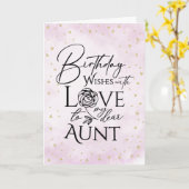 ミニマリスト水彩画の誕生日カード　おばさんへ カード (黄色い花)