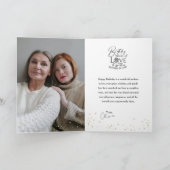 ミニマリスト水彩画の誕生日カード 義理の母へ カード (内部)