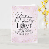 ミニマリスト水彩画の誕生日カード 義理の母へ カード (黄色い花)