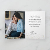 ミニマリスト水彩遅れた誕生日カード　伯母さんへ カード (内部)