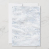 ミニマリスト水彩青写真 Save The Date セーブザデート (裏面)