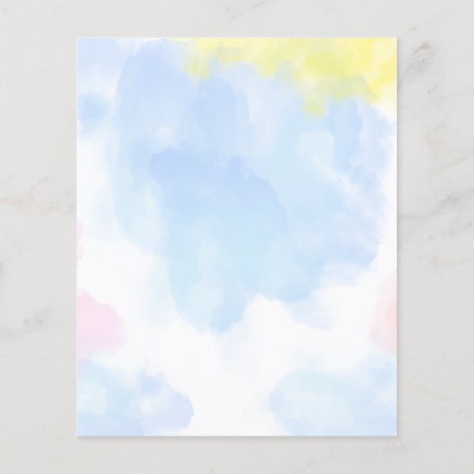 ミニマリスト水彩青名赤ちゃんシャワーゲーム (裏面)