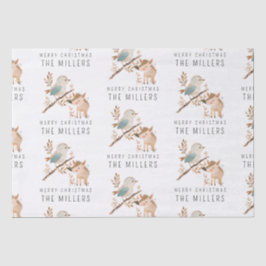 ミニマリスト水彩鳥とイノシシ 薄葉紙