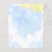 ミニマリスト水色ブルービンゴベビーシャワーゲーム (裏面)