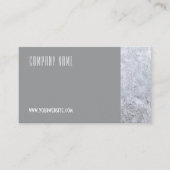 ミニマリスト氷写真QRグレービジネスカード 名刺 (正面)