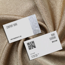 ミニマリスト氷写真QRグレービジネスカード 名刺