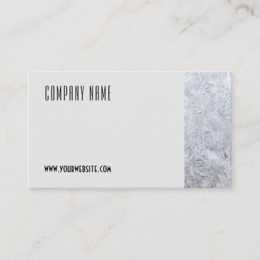 ミニマリスト氷写真QRグレービジネスカード 名刺 (正面)