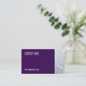 ミニマリスト氷写真QRパープルビジネスカード 名刺 (スタンド正面)