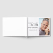 ミニマリスト永遠に私たちのハート写真葬儀区 ゲストブック (全面)