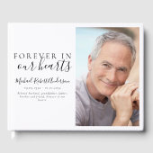 ミニマリスト永遠に私たちのハート写真葬儀区 ゲストブック (正面)