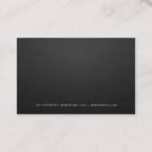 ミニマリスト法の名刺の黒と金ゴールド 名刺 (裏面)