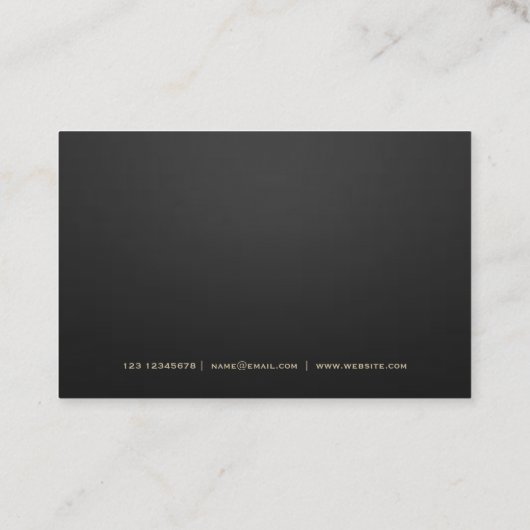 ミニマリスト法の名刺の黒と金ゴールド 名刺 (裏面)