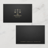 ミニマリスト法の名刺の黒と金ゴールド 名刺 (正面/裏面)