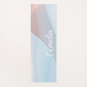 ミニマリスト波パステルの色（名前） ヨガマット (正面)