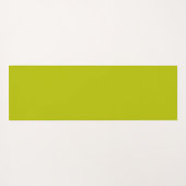 ミニマリスト波ラベンダーグリーン黄色と名前 ヨガマット (裏面(横))