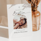 ミニマリスト洗礼写真アーチウェルカム 台座サイン