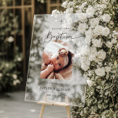 ミニマリスト洗礼写真アーチ歓迎アクリルのサイン アクリルサイン