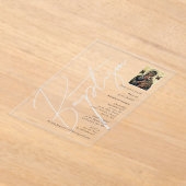 ミニマリスト洗礼《キリスト教》洗礼式や命名式ギリシャ正統 アクリル招待状 (レイダウン)