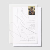 ミニマリスト洗礼《キリスト教》洗礼式や命名式ギリシャ正統 ベラム紙招待状 (オフセット)