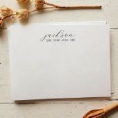 ミニマリスト流れるスクリプトファミリーノートカード ノートカード