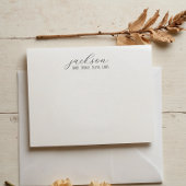 ミニマリスト流れるスクリプトファミリーノートカード ノートカード