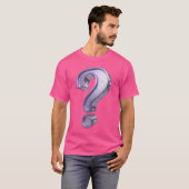 ミニマリスト浮遊疑問符 - 3D 透明 Tシャツ (正面フル)