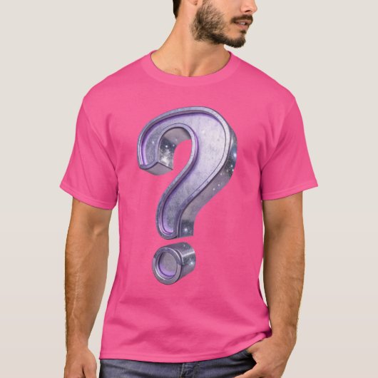 ミニマリスト浮遊疑問符 - 3D 透明 Tシャツ (正面)