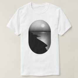 ミニマリスト海岸の月 グラフィックTシャツ Tシャツ