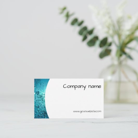 ミニマリスト海水写真QR名刺 名刺 (スタンド正面)