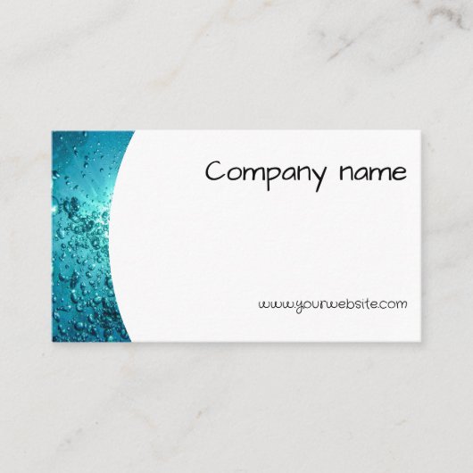 ミニマリスト海水写真QR名刺 名刺 (正面)