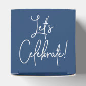 ミニマリスト海軍ブルーベビーシャワー特典ボックス フェイバーボックス (上部)